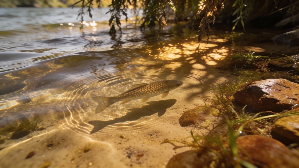 locate fish by water